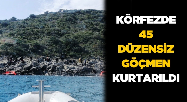 Kuşadası'nda 45 Düzensiz Göçmen Kurtarıldı