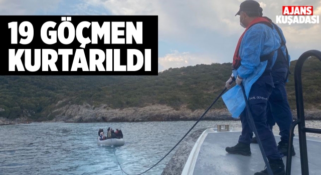 Kuşadası'nda 19 Göçmen Kurtarıldı!