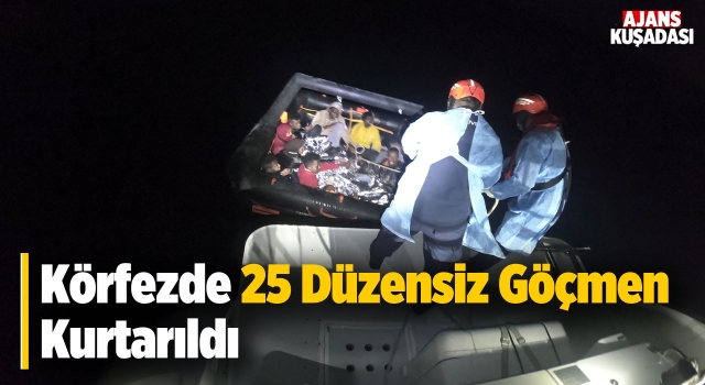 Kuşadası Körfezinde 25 Göçmen Kurtarıldı