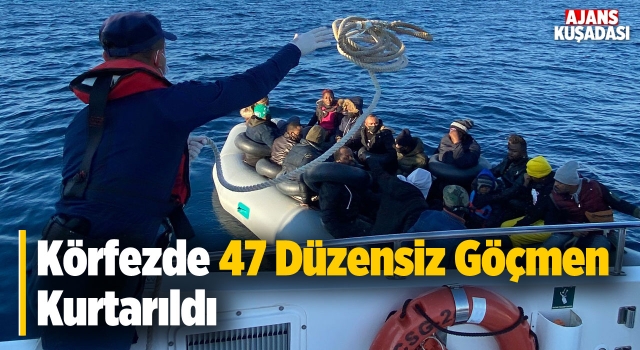 Kuşadası'nda 47 Göçmen Kurtarıldı!