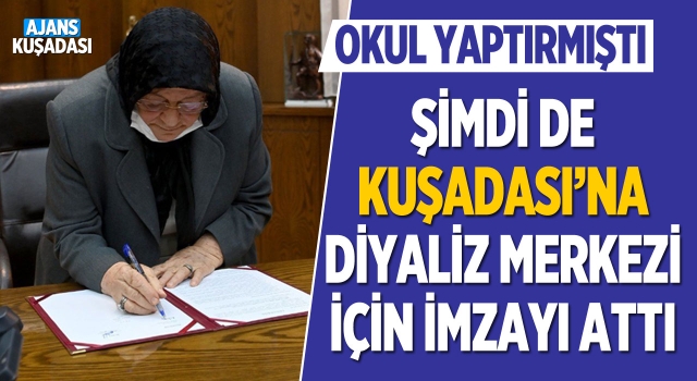 Kuşadalı Hayırsever Kadın Diyaliz Merkezi İçin 3 Buçuk Milyon Lira Bağışladı!