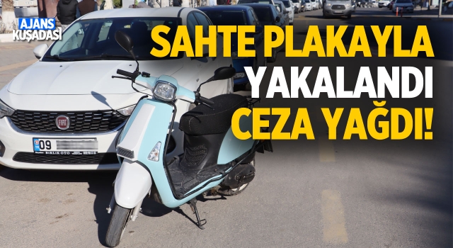 Kuşadası'nda Sahte Plakalı Motosiklet Yakalandı!