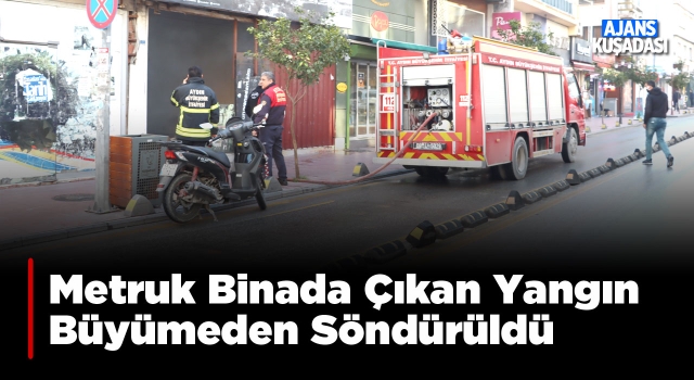 Kuşadası'ndaki Yangın Büyümeden Söndürüldü!