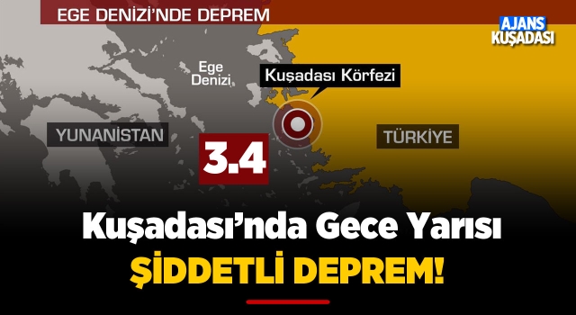 Kuşadası'nda Gece Yarısı Korkutan Deprem!