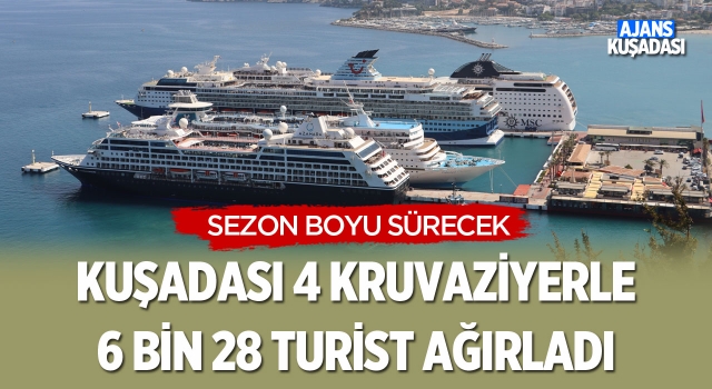 Kuşadası 4 Kruvaziyerle 6 Bin 28 Turist Ağırladı