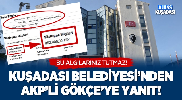 Akp'li Gökçe'ye Kuşadası Belediyesi'nden Yanıt!