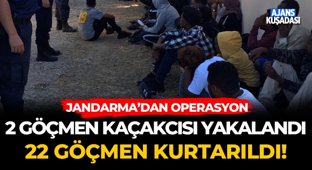 2 Göçmen Kaçakçısı Yakalandı 22 Göçmen Kurtarıldı!