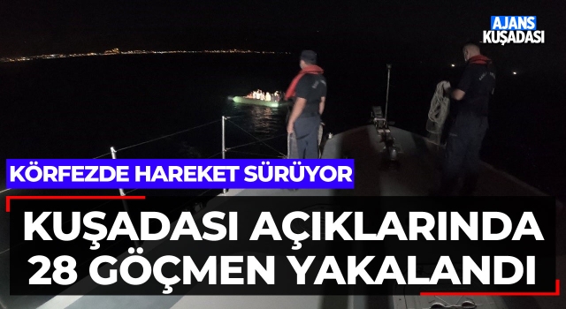 Kuşadası Açıklarında 28 Göçmen Yakalandı