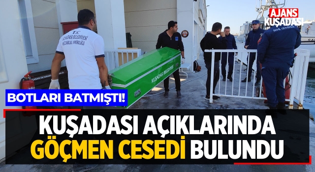 Kuşadası Açıklarında Göçmen Cesedi Bulundu