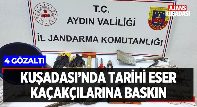 Kuşadası'nda Tarihi Eser Kaçakçılarına Baskın