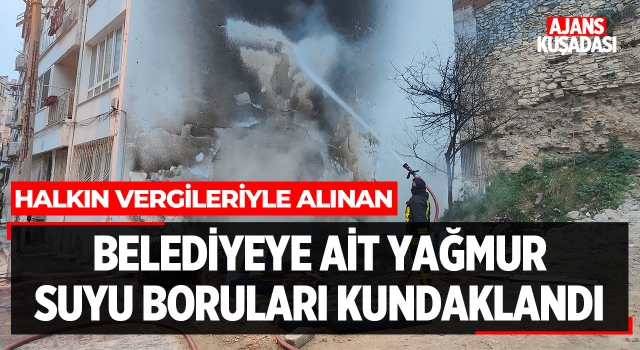 Belediyeye Ait Su Boruları Kundaklandı