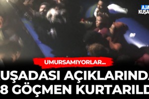 Kuşadası Açıklarında 48 Göçmen Kurtarıldı