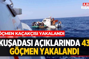 1 Göçmen Kaçakçısı İle 43 Göçmen Yakalandı!