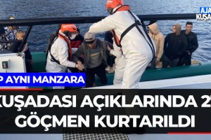 Kuşadası Açıklarında 27 Göçmen Kurtarıldı!