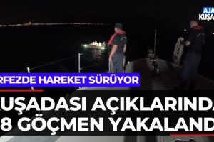 Kuşadası Açıklarında 28 Göçmen Yakalandı