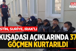 Kuşadası Açıklarında 37 Göçmen Kurtarıldı