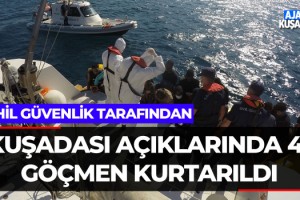 Kuşadası Açıklarında 41 Göçmen Kurtarıldı