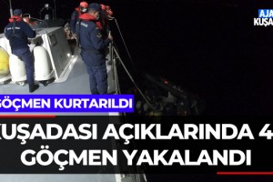 Kuşadası Açıklarında 48 Göçmen Yakalandı 12 Göçmen Kurtarıldı