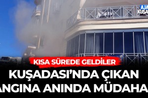 Kuşadası'nda Çıkan Yangına İtfaiyeden Anında Müdahale