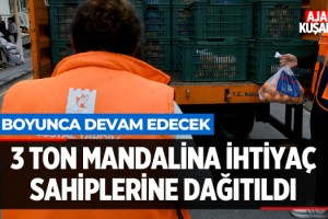 Kuşadası Belediyesi 3 Ton Mandalinayı İhtiyaç Sahiplerine Dağıttı