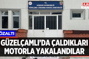 Güzelçamlı'da Çaldıkları Motorla Yakalandılar