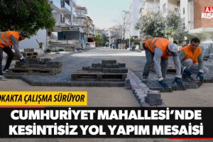 Cumhuriyet Mahallesi’nde Kesintisiz Yol Yapım Mesaisi