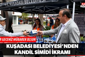 Kuşadası Belediyesi'nden Kandil Simidi İkramı