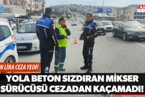 Yola Beton Sızdıran Mikser Sürücüsü Cezadan Kaçamadı!