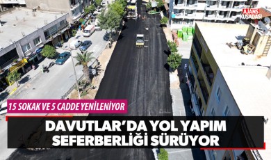 Davutlar'da yol yapım seferberliği sürüyor