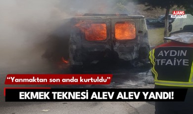 Aseton taşıyan minibüs alev alev yandı!