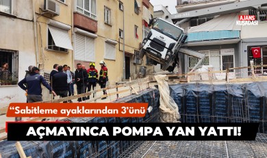 Sabitleme ayaklarından 3'ünü açmayınca yan yattı