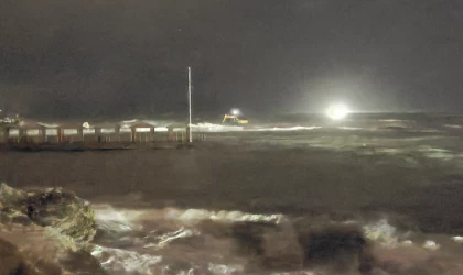 Kuşadası’nda Dev Dalgalar İşçileri Yuttu: 1 Kişi Öldü 2 Kişi Kurtarıldı!